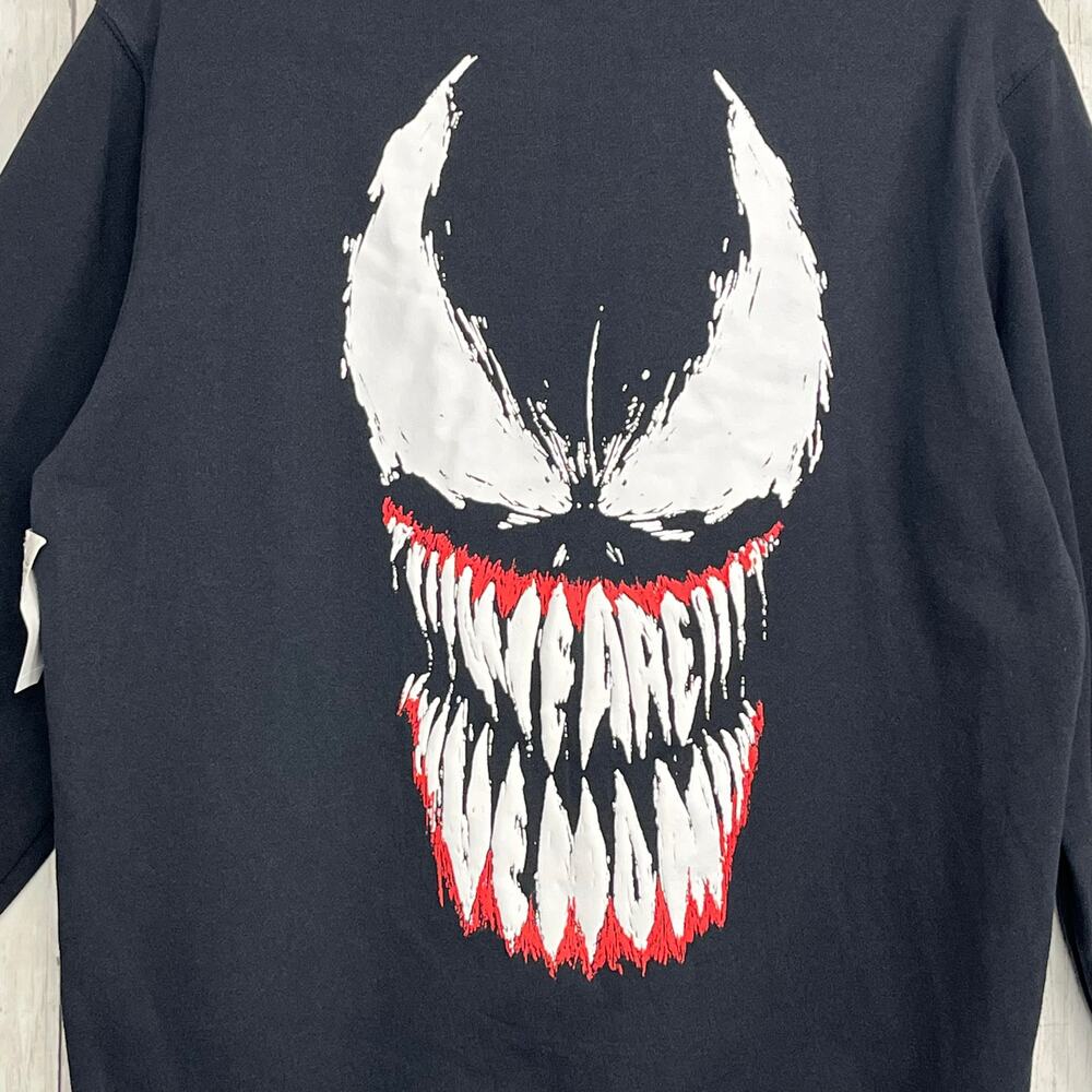 Marvel Big Venom Graphic Print Long Sleeve Pullover Hooded Sweatshirt Hoodie - Picture 4 of 10